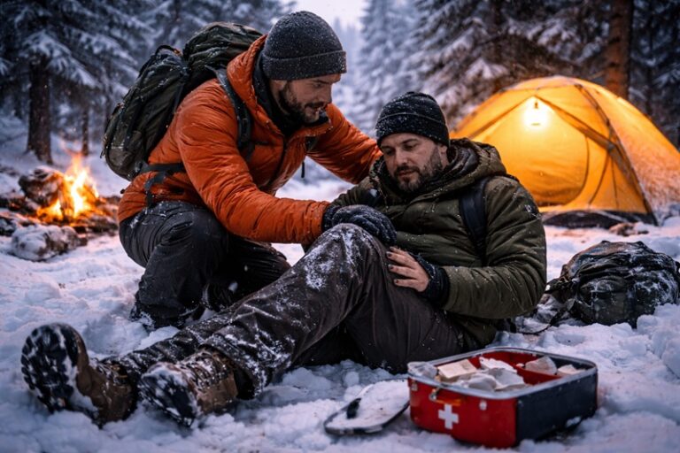 aktywności zimowe na biwaku a odpowiedzialność cywilna pomoc rannemu turyście w zimowym obozie