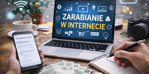 Praca przy laptopie i telefonie jako sposób na zarabianie w internecie